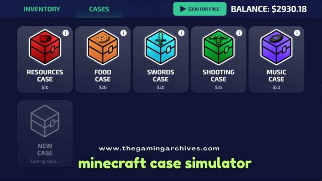 minecraft case simulator